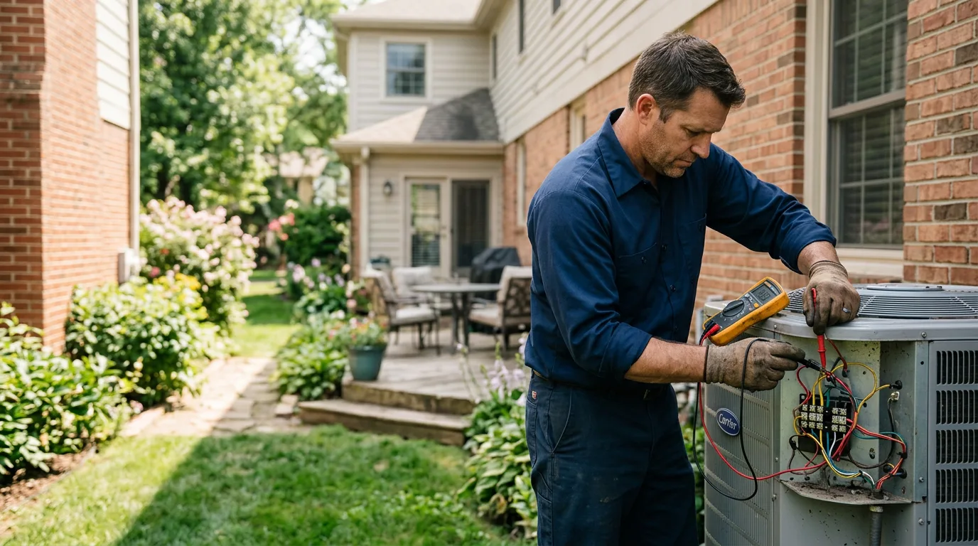 HVAC technician working near Sayre, PA